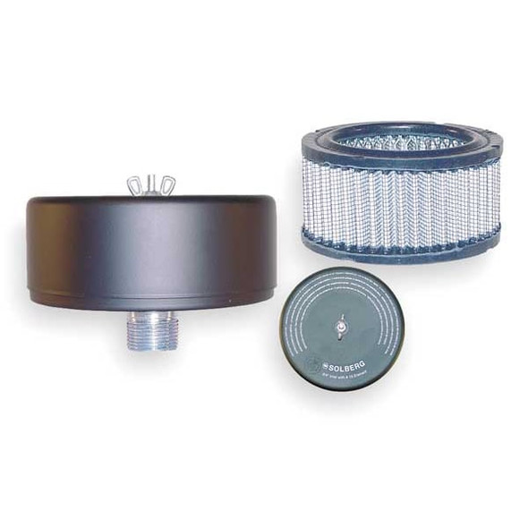 Solberg Filter Silencer,1" MNPT Inlet, 35 cfm FS-15-100
