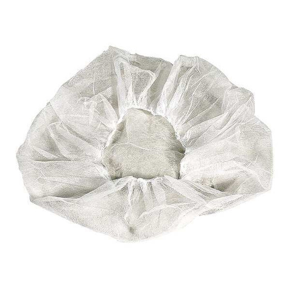Cellucap Bouffant Cap, Polypropylene, 24 in Dia., White, L, 100 PK BIX4BM