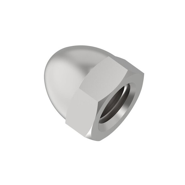 Low Crown Cap Nut, 5/8"-11, 18-8 Stainless Steel, Plain, 1 in H, 2 PK