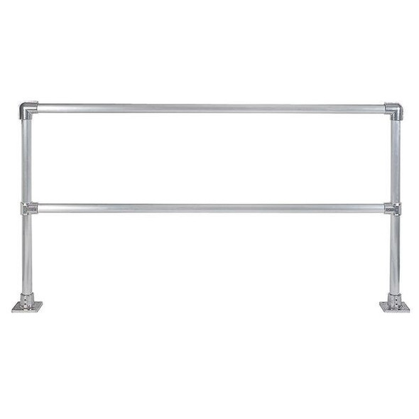 Hollaender Handrail Section,8 Ft,Aluminum Mil 50240