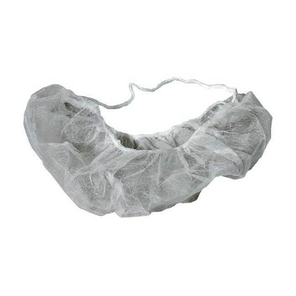 Cellucap Beard Cover, Polypropylene, 19 in Dia., White, M, 1000 PK BP4R