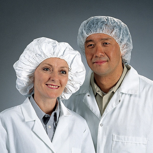 Cellucap Bouffant Cap, Polypropylene, 21 in Dia., Blue, M, 100 PK BI4HSBLDGRA