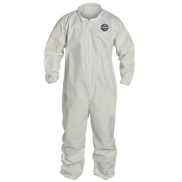 Collared Disposable Coveralls, 3XL, White, ProShield(R) 60