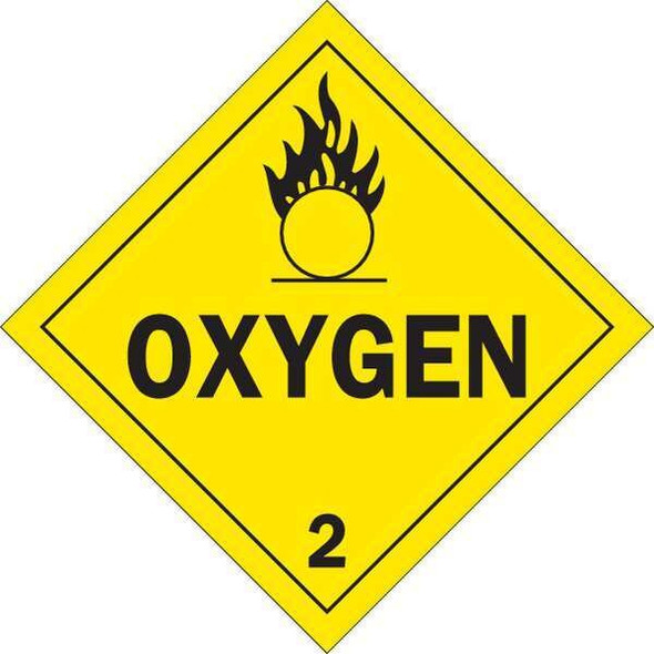 Brady DOT Container Placard,10-3/4" Label W 63436