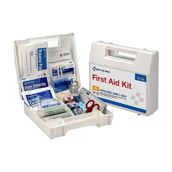 First Aid Kit and Housing, Plastic 94 Components, 25 People Served