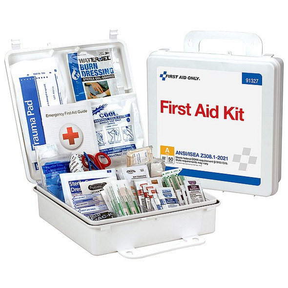 First Aid Kit and Housing, Plastic 184 Components, 50 People Served
