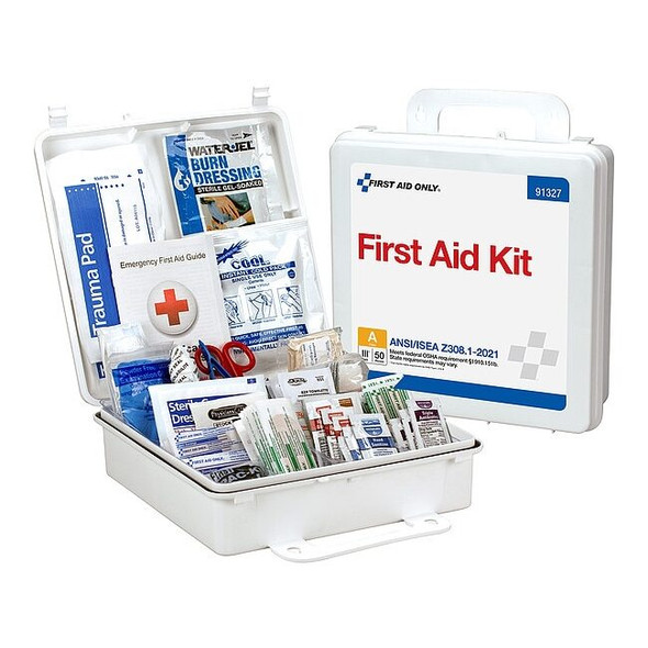 First Aid Kit and Housing, Plastic 184 Components, 50 People Served