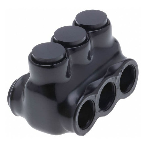 Polaris Wire Connector, 3 Port, Black, Plastisol Insulation IPLD2-3B
