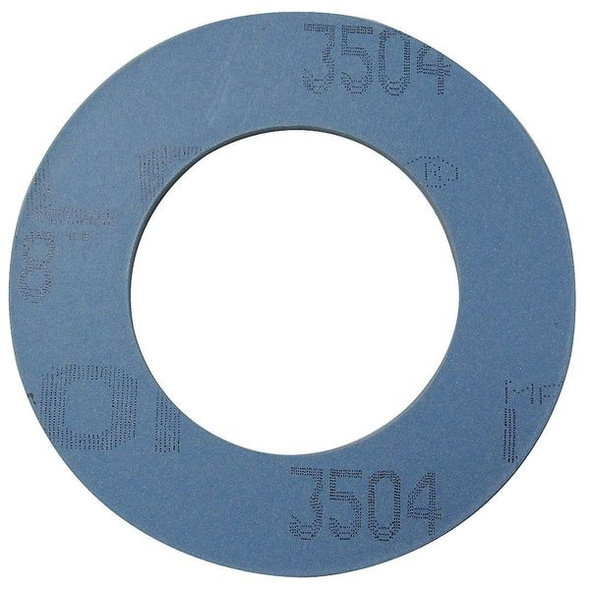 Garlock Flange Gasket,3 in.,1/16 in.,Blue,PTFE 3504RG-0150-062-0300
