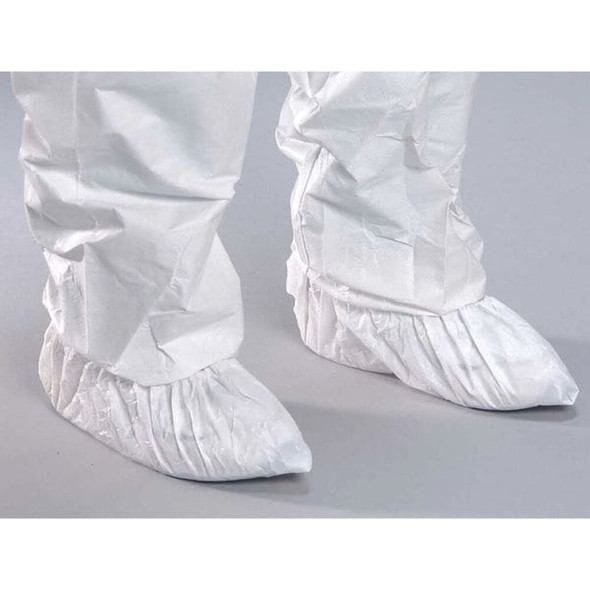 Disposable Shoe Covers, Polyethylene, White, Slip Resistant Sole: No ,XL  SH-G1253-B