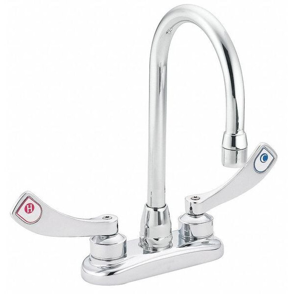 Moen Commercial Gooseneck Bar Faucet, Manual, 4" Mount, 2 Hole 8279