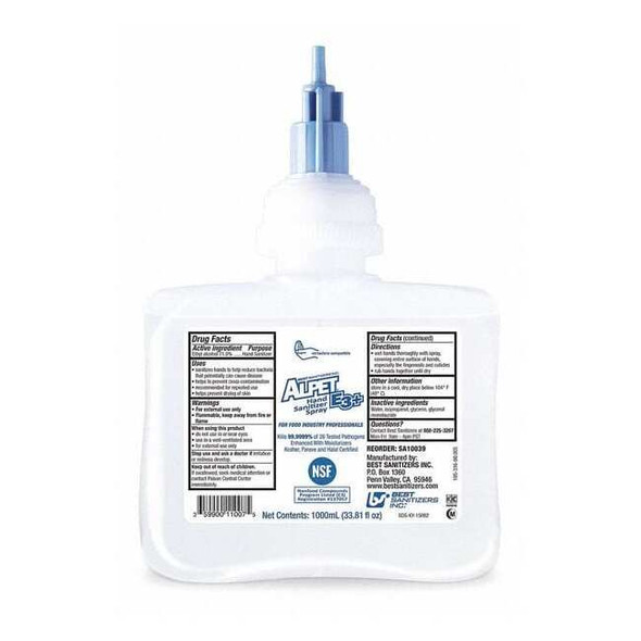 Best Sanitizers Hand Sanitizer,1,000mL,FragranceFree,PK6 SA10039