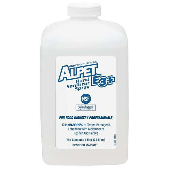 Best Sanitizers Hand Sanitizer,1 L,Fragrance Free,PK6 SA10012