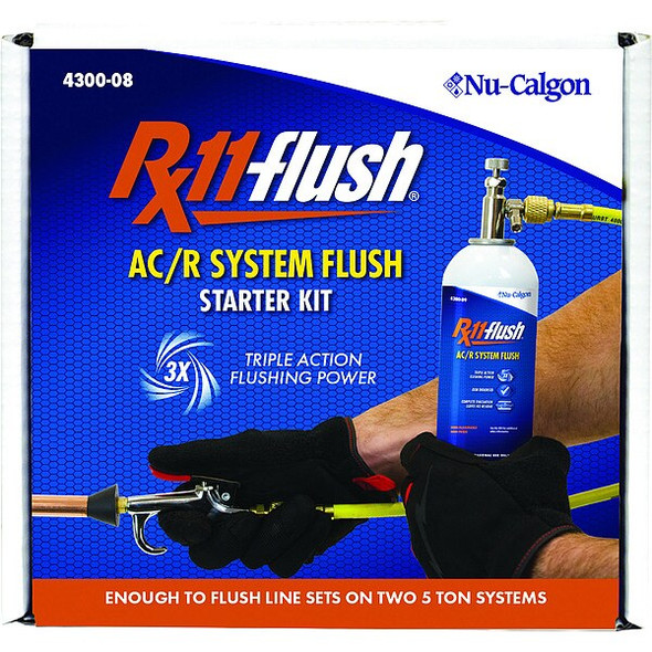 Nu-Calgon Flush Solvent,1 lb,Can,Liquid,Clear 4300-08