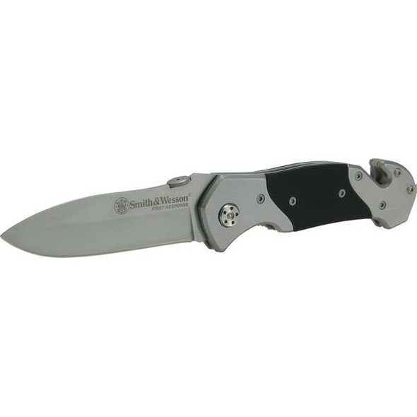 Smith & Wesson Folding Knife,Drop Point,4.7 In,Smooth SWFR