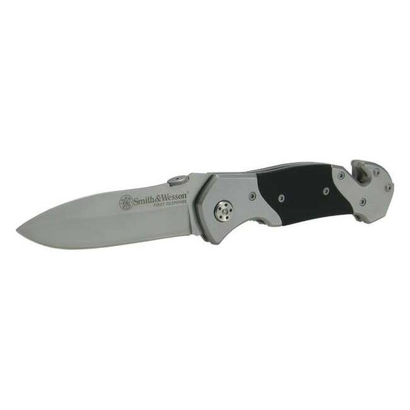 Smith & Wesson Folding Knife,Drop Point,4.7 In,Smooth SWFR