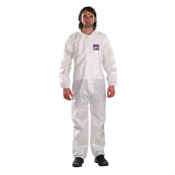 Microchem Collared Coveralls,3XL,White,SMS,PK25 WH15-S-92-100-07 Microchem Collared Coveralls,3XL,White,SMS,PK25 WH15-S-92-100-07