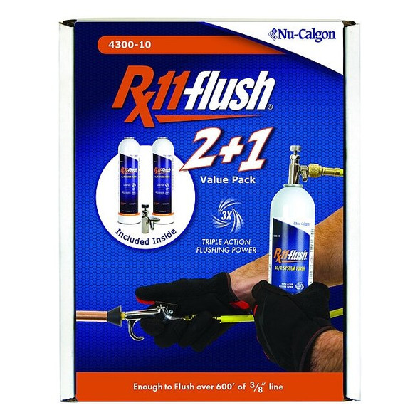 Nu-Calgon Refrigeration System Flush Kit,(2) 2 lb. 4300-10
