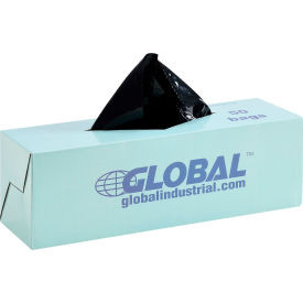 Global Industrial Heavy Duty Black Trash Liners 1.5 Mil 13 Gallon 50/Box