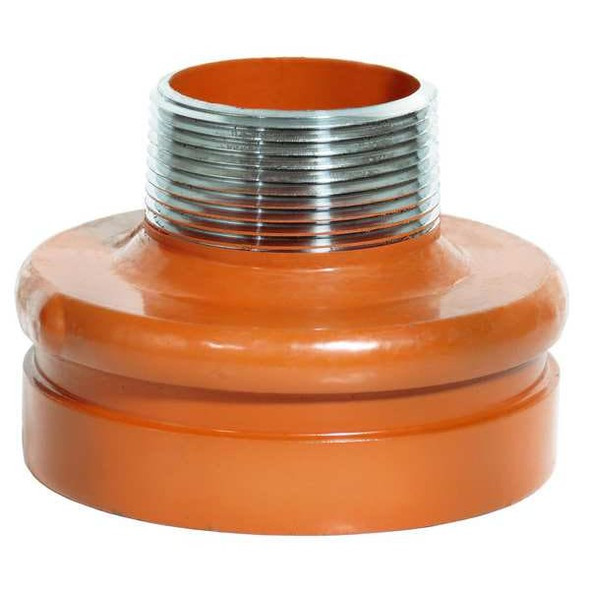 Gruvlok Threaded Reducer, Ductile Iron, 4 x 3 in 0390037182