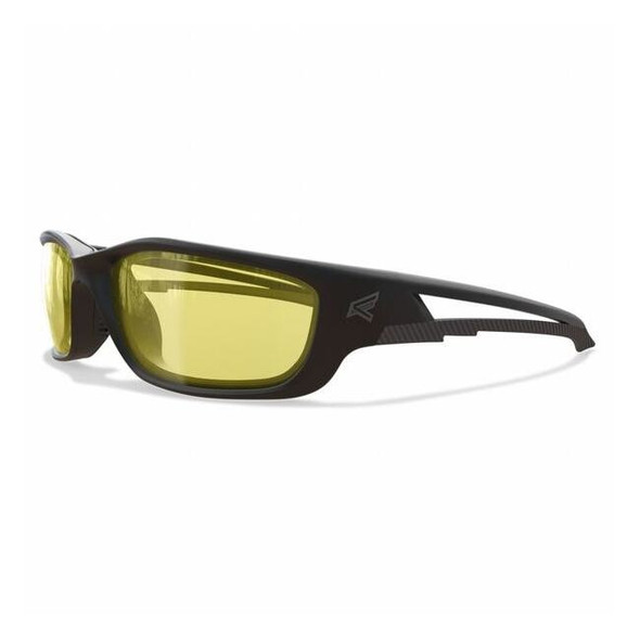 Kazbek XL, Safety Glasses, Anti-Scratch, Yellow Lens, Black Frame, Full-Frame