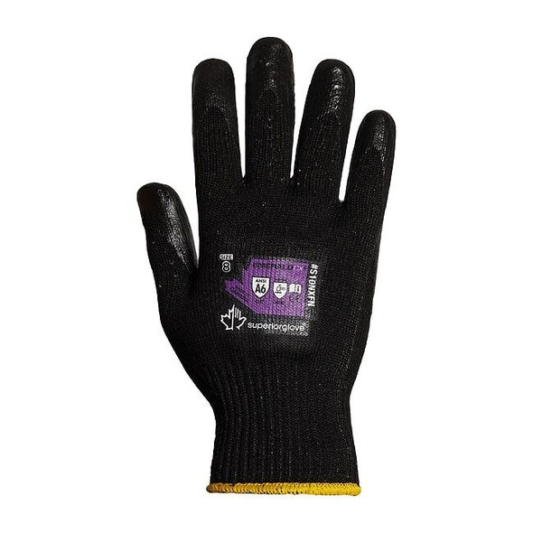 Superior Glove Coated Gloves, Not Rated Abrasion Level, 9 1 PR PS10NXFN-9