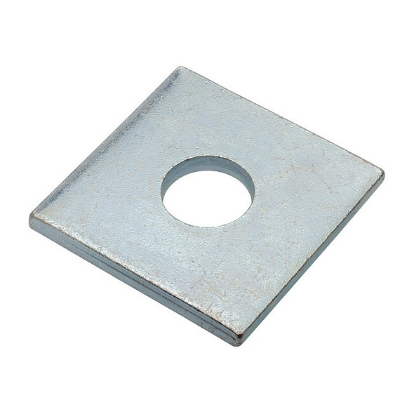 Square Washer, Fits Bolt Size 5/8 in ,Low Carbon Steel Zinc Plated Finish