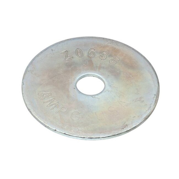 Fender Washer, For Screw Size 3/8" ,Steel Zinc Plated Finish, 100 PK
