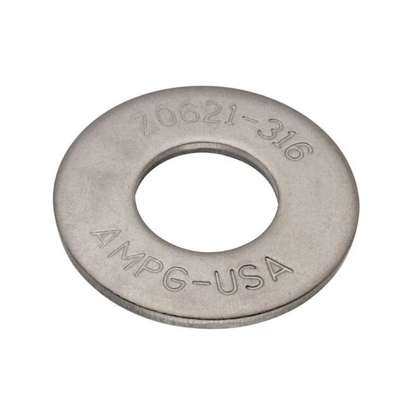 Flat Washer, For Screw Size 3/4" ,316 Stainless Steel Plain Finish, 10 PK