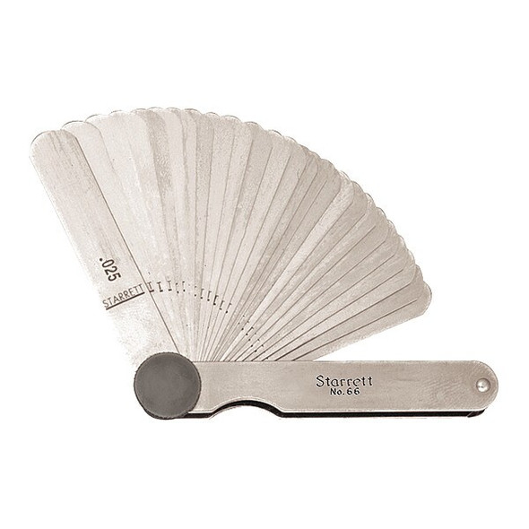 Starrett Feeler Gauge Set,Dimension Type 66