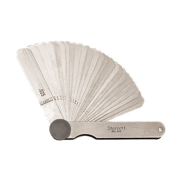 Starrett Feeler Gauge Set,Dimension Type 66