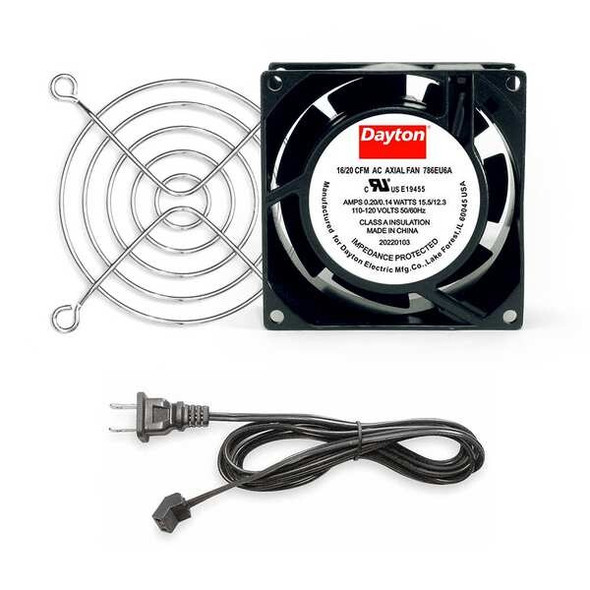 Dayton Axial Fan Kit,3 1/8 in H,1 in D 786EU6 Dayton Axial Fan Kit,3 1/8 in H,1 in D 786EU6