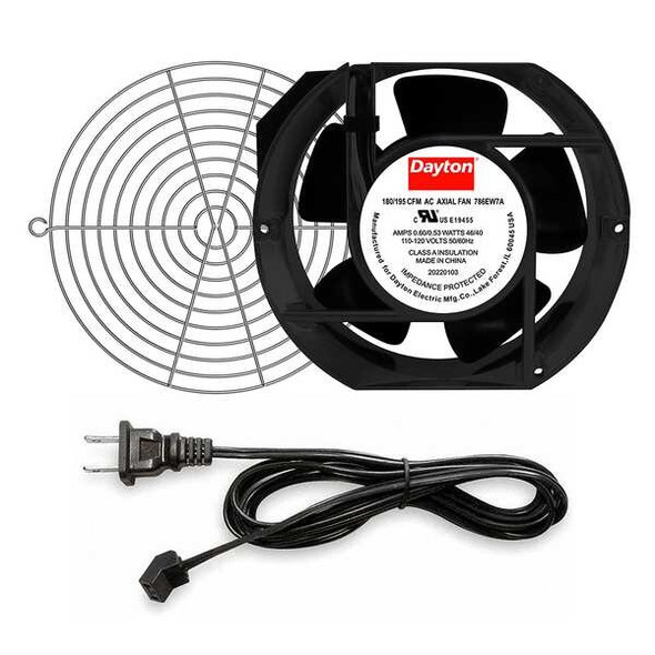 Dayton Axial Fan Kit,6 3/4 in H,2 in D 786EW7 Dayton Axial Fan Kit,6 3/4 in H,2 in D 786EW7