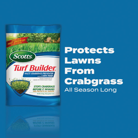 Scotts Turf Builder 13.35 Lb. 5000 Sq. Ft. Halts Crabgrass Preventer with Lawn Food Scotts Turf Builder 13.35 Lb. 5000 Sq. Ft. Halts Crabgrass Preventer with Lawn Food
