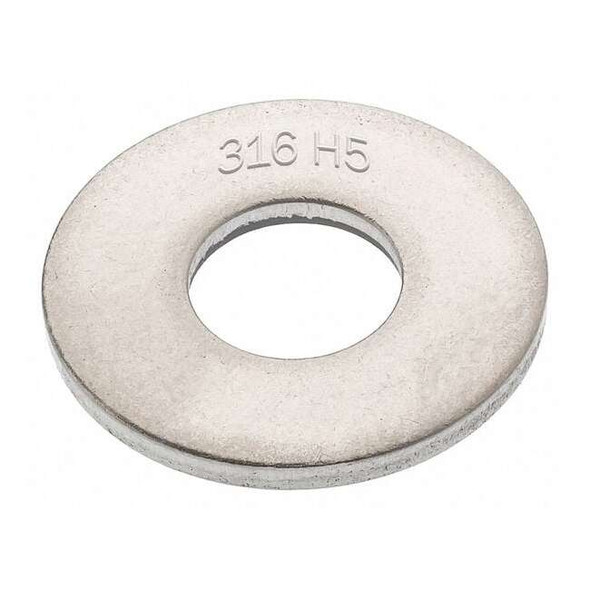 Flat Washer, For Screw Size M5 ,316 Stainless Steel Plain Finish