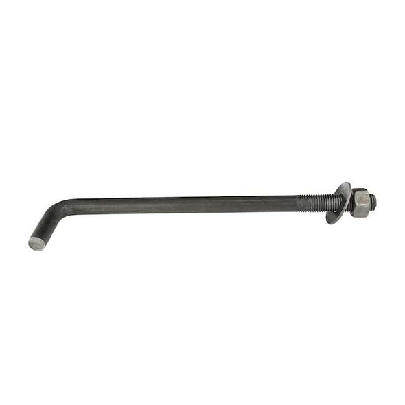 Manufacturer Varies L-Hook, 1"-8, 18" L, Carbon Steel Plain 45204