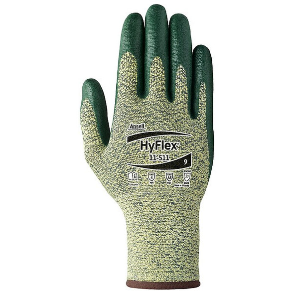 Cut Resistant Gloves, Cut Level A5 ,Foam Nitrile ,Palm Coated ,6 1 PR