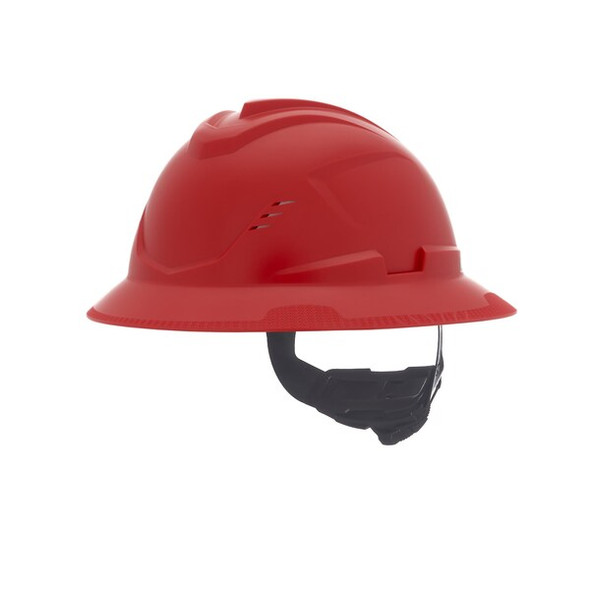 V-Gard C1 Full Brim, Vented, Fas-Trac III, Type 1, Class C, Red