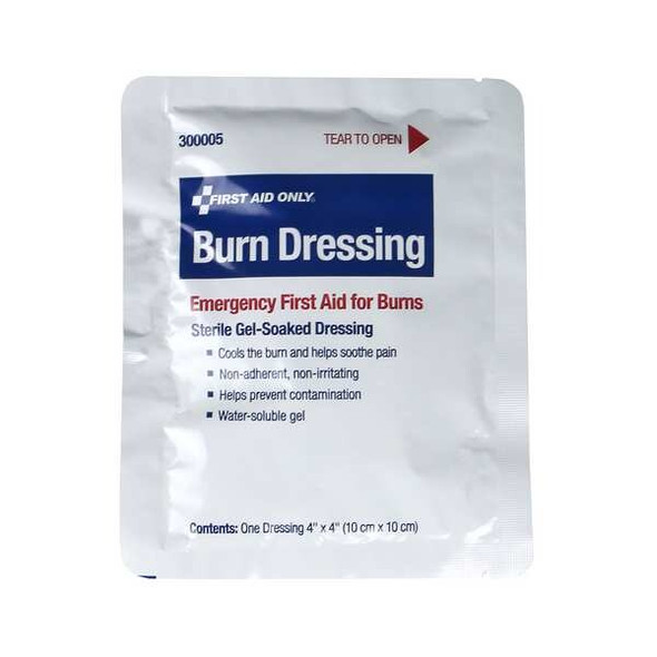 First Aid Only Burn Dressing,White,4"L,4"W 91319