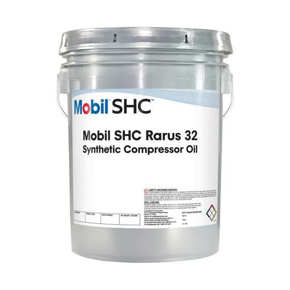 Mobil Compressor Oil,5 gal, Pail,10 SAE Grade 121987