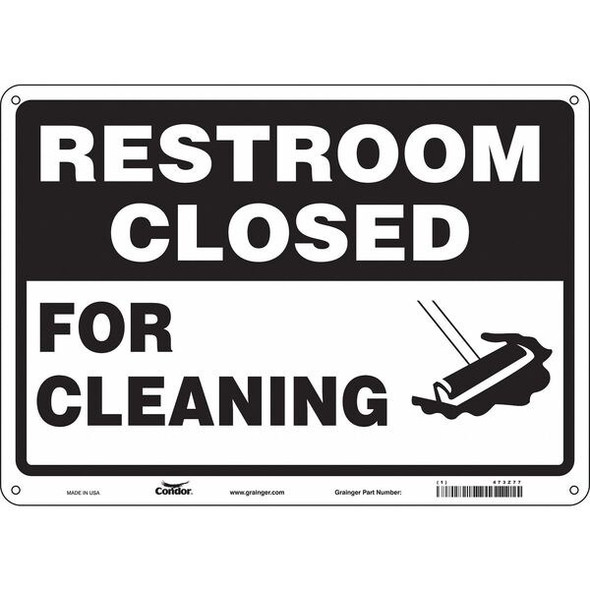 Condor Safety Sign,10 in x 14 in,Polyethylene 473Z77