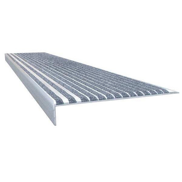 Stair Tread Cover Extruded Aluminum Concrete Gray, 36 in W x 9/32" Thick