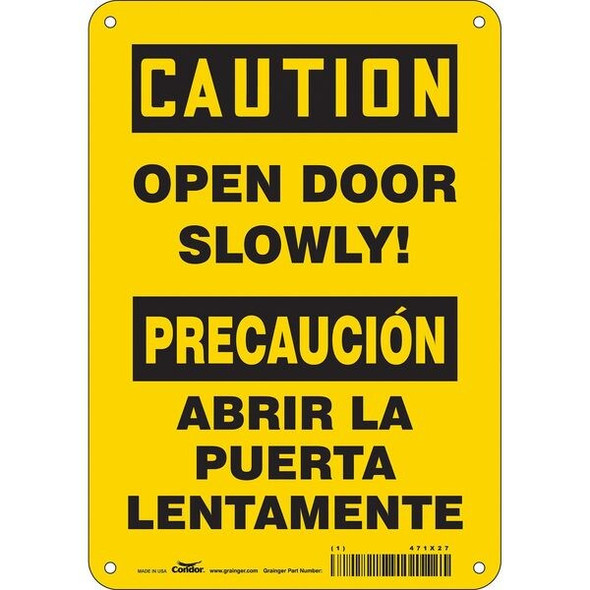 Condor Safety Sign,10 in x 7 in,Polyethylene 471X27