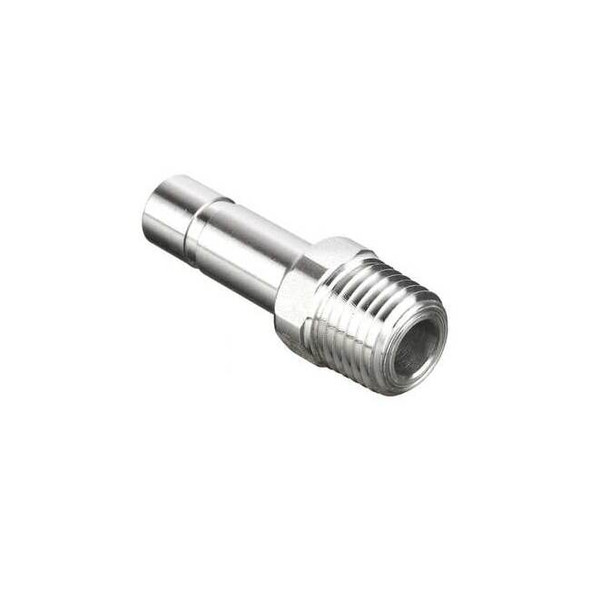 Legris Metric All Metal Push-to-Connect Fitting, Brass, Silver 3621 04 10