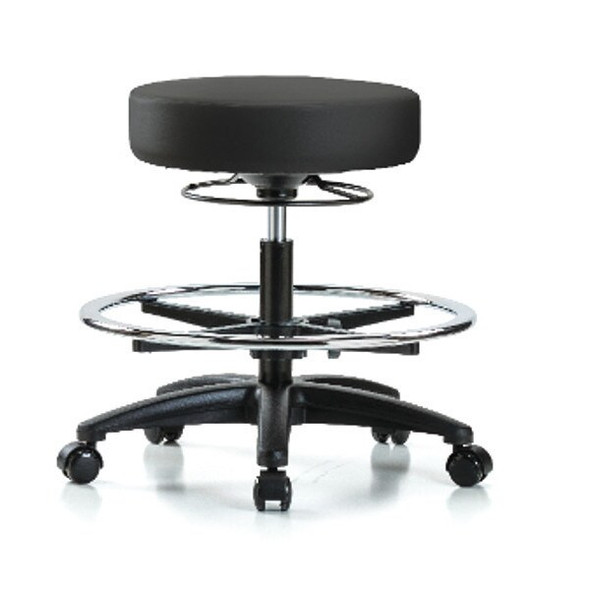 Manufacturer Varies Backless Pneumatic Stool,17" W BR-VMBSO-RG-CF-RC-8540