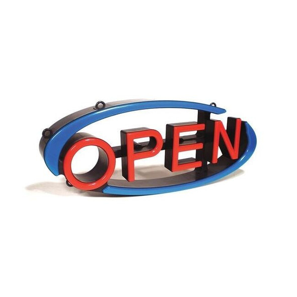 Cm Global LED Open Sign, Red/Blue, 2 3/4 in W, 9 in H VH-01-RL