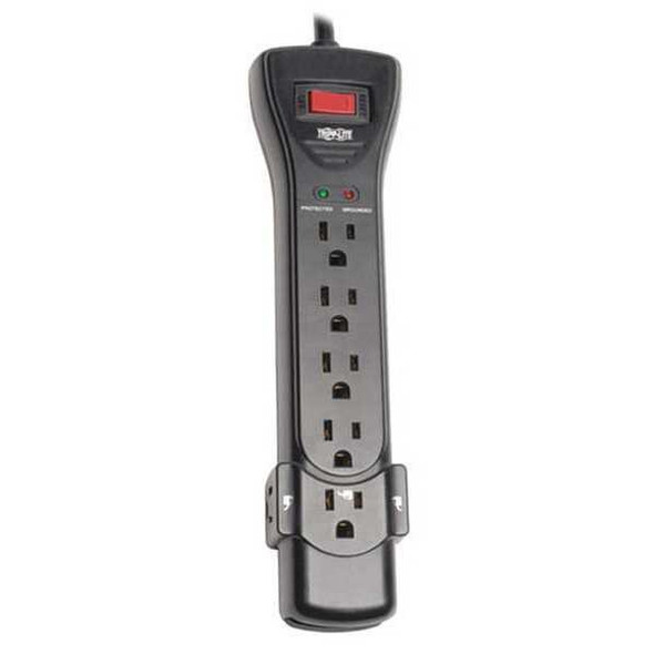 Tripp Lite Power Strip, Surge, 5-15R, 5-15P, 7 ft., Black SUPER7B