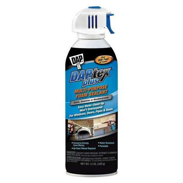 Dap Spray Foam Sealant,White,12 oz 18836