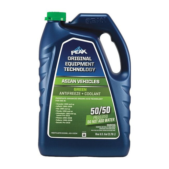 Peak Antifreeze Coolant,1 gal. Sz,8.0 pH PAGB53-01-GR