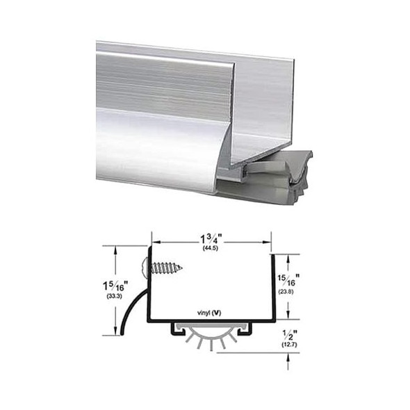 Pemko Door Shoe,Unfinished,1-3/4" W,36" L 216AV36